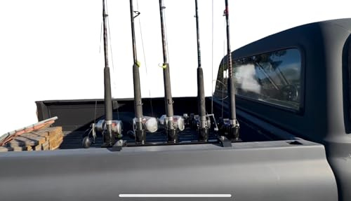 Dev Fishing RB 150 Truck Bed Rail 5 Pole Rod Transport Travel Holder Rack