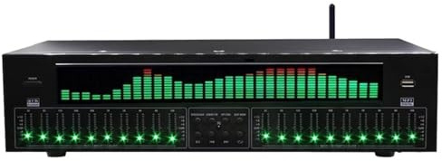 31-Band Digital Equalizer - Stereo Graphic EQ mit LED-Spektrumanalysator & Rauschunterdrückung, 12 Rhythmusmuster für Aufnahmestudios, Audioverbesserung und Klangsteuerung