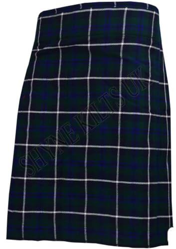 NORMAN 5 Yard Men's Scottish Kilts 13oz Highland Casual Tartan Kilt 22 Tartans (Douglas Blue, 34)