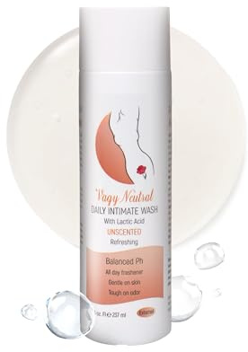 Vagy Rejuvenation Vagy Lactic Feminine Wash with Lactic Acid & Calendula – Gentle Intimate Wash Women pH Balance – Refreshing Vaginal Cleanser – 8 oz (8 oz, L' Homme) (Unscented)