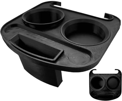 Portavasos para Silla – Bandeja de Clip con Soporte para teléfono – Accesorio práctico para Playa, Camping, jardín