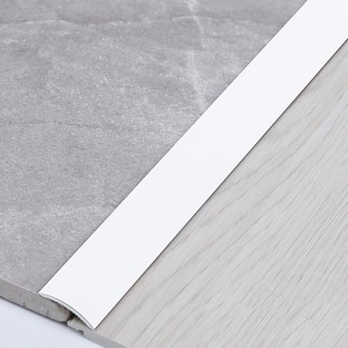 Barre De Seuil Aluminium Bande Séparation Garniture De Bord Multifonctionnelle Pour Joints Sol Stratifiés Transition Sol En Vinyle L90cm(Blanc)