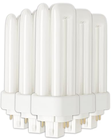 CLAR - Bombilla Fluorescente Gemini T/E 26W 4000K GX24q-3 Luz Blanca Neutra Tubo Compacto 4 Pines CFL Técnica Profesional Reemplazo Preciso Bajo Consumo Iluminación Interior Oficina Taller Cocina