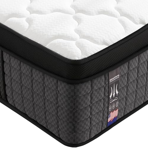 ZFHCBJ Twin XL Mattress,Twin XL Size Hybrid Mattress 14-Inch Medium-Firm Feel with 7-Zone Pocket Springs and Cooling Gel Memory Foam, CertiPUR-US Certified, Breathability & Motion Isolation