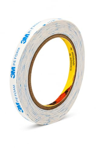 3M Nastro Biadesivo 1600T Extra Forte in Schiuma PE 9 mm x 5 m | 1 Rotolo | Nastro di Montaggio Impermeabile per Interni ed Esterni | Per Fissaggio di Oggetti e Quadri (1, 9mm x 5m)