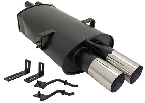 Novus Sportauspuff Endschalldämpfer Gruppe N A3032E76RL mit Endrohr 2 x 76mm RL-Design