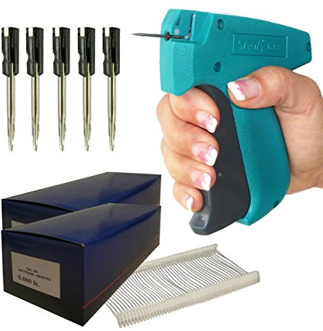 HUTNER Etikettierpistole Set: Heftpistole SAGA 68S + 10.000 Heftfäden 65 mm Standard + 5 Nadeln Standard
