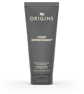 Origins Clear Improvement Active Charcoal Face Mask to Clear Pores | Clay Mask | Fragrance Free, 75 ml