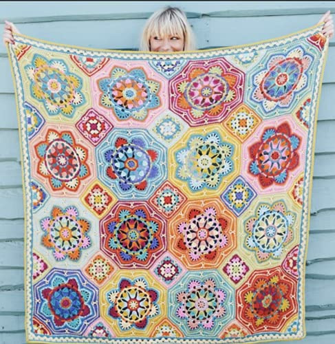 Stylecraft Eastern Jewels Blanket Crochet Wool Pack + Pattern Kit Set Persian Tiles Pattern by Janie Crow