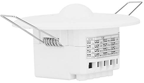 Motion Detector Light Switch, Motion Sensor Switch, Recessed Microwave 360 Degree Detection High Sensitivity Hotel for Home Office