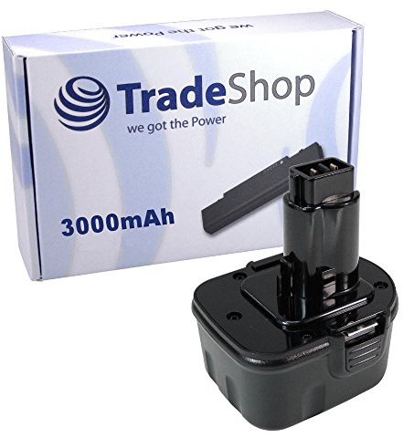 Trade-Shop NI-MH Akku 12V 3000mAh Ersatz für DEWALT DC-9071 DE-9037 DE-9071 DE-9072 DE-9074 DE-9075 DE-9274 DW-9071 DW-9072 DW-9074 ELU EZWA49 EZWA50 EZWA57 EZWA60 EZWA61 EZWA-49 EZWA-50