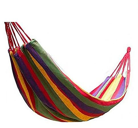 Outdoor HäNgematte Baumwolle Anti-Roll Design Camping HäNgematte 2 Personen 280 X 100 cm Verdicktes StrapazierfäHiges