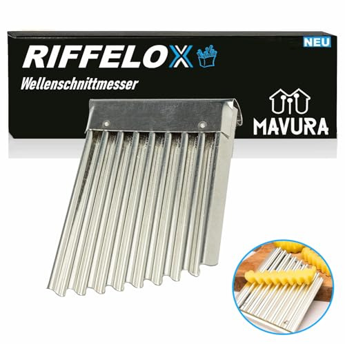 MAVURA RIFFELOX Gemüse Wellenschneider Wellenmesser Pommesschneider