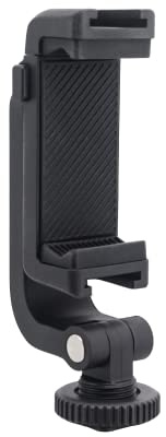 Hensych pour PGYTECH - Inclinaison à 110° - Support de téléphone Vertical avec 2 Pinces à Chaussures Froides - Pince pour Selfie Stick/trépied - pour téléphone Portable (Largeur 60-92 mm)