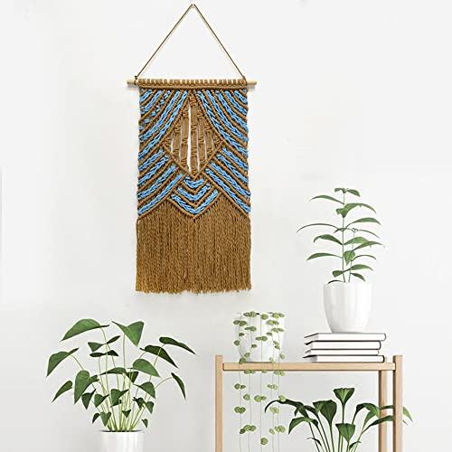 BMIDRUT Hängender Makramee-Wandteppich, Traumfänger, handgewebte Wandteppiche, Boho-Wandkunst, Dekoration, Zuhause, Wanddekoration, Wanddekoration