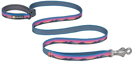 RUFFWEAR Crag Dog Lead, Everyday Dog Leash with Integrated Reflectivity, Comfortable Hand Held or Waist Worn, Lightweight & Portable, Pet Accessories for Walks, 1.8m Long, Alpine Dusk