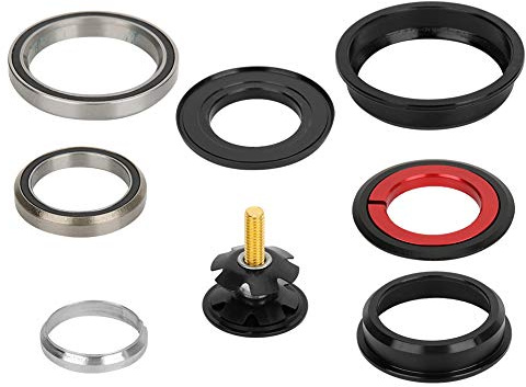 BOROCO Bike Headset,ZS44/ZS55 Aluminum Alloy Taper Fork Straight Tube,44/55mm Corrosion Resistance Headset Bearings Bicycle Accessories for Road Bike,Mountain Bike