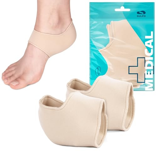 SULPO Fersenpolster - Fersensporn einlagen - Fersenschutz - Fersenkissen für Schuhe - Fersensporn bandage - Fersensporn socken für Fersenschmerzen, Plantarfasziitis, Trockene Rissige Ferse - 40-44