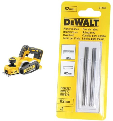 DEWALT Rabot Brushless XR 18V sans Batterie ni Chargeur DCP580N-XJ - Coffret TSTAK & Dt3905 lame rabot HSS 82mm