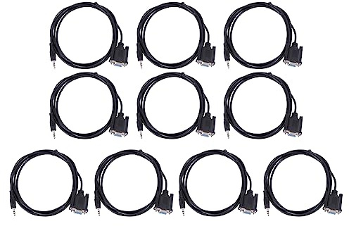 KEALBAUS 10 x DB9 9 pin VGA femmina, DB 9 femmina a TRS 3,5 mm TRS stereo TRS dati seriale - 1,8 piedi