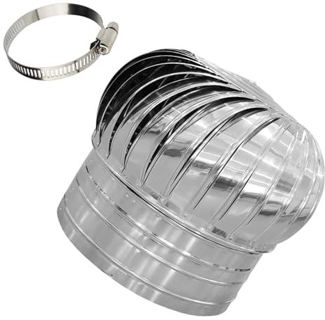 Cubierta de ventilación Ventilador de techo, salida de ventilación de pared, rejillas de ventilación de turbinas eólicas, viento reforzado internamente, rejilla de escape redonda de acero inoxida