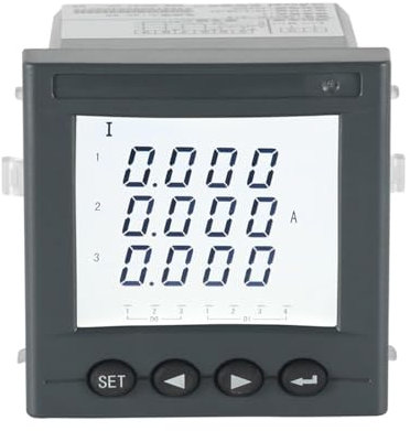 ISIRYK Compteur d'énergie AMC72L-E4/KC Compteur d'énergie électrique triphasé ampèremètre voltmètre wattheure Panneau LCD Surveillance de l'énergie kwh avec rs485