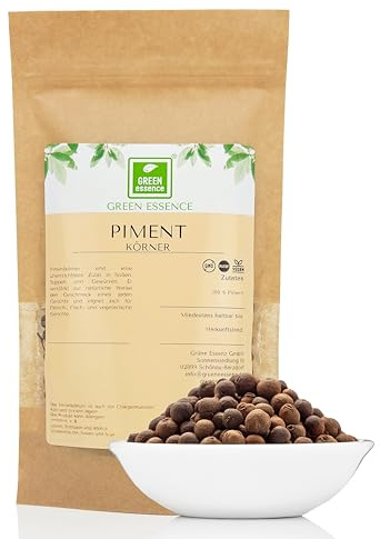 Piment ganz 100g, Pimentsamen ganze Körner von Green Essence | Piment Körner ganz 100 g, Pimentkörner zum marinieren, für Fleisch & Suppen Pimentbeeren einheitliche Gewürze, 100 Gramm
