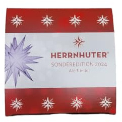Herrnhuter - limitierter Stern Sonderedition 2024 - A1e - Flieder - Größe: 13cm - mit LED Licht und 3 Meter Kabel, Netzteil NICHT inbegriffen