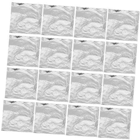 DIYEAH 150stücke Silberne Folienblätter Für Bastelarbeiten Imitationsblätter Für Kreative Dekoration Vielseitige Metallic-Folien Reißfest Und Langlebig Für Möbel Wandgestaltung
