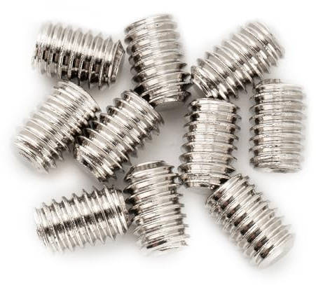 Musiclily Pro Metrisch M4x6mm Potiknöpfe Schrauben Nickel 10 Stück | Edelstahl,für E-Gitarren Bass