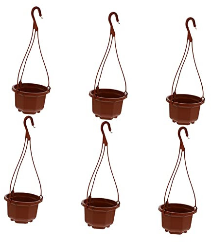 Yardwe 6juegos Maceta de Clorofito Elegante Maceta Colgante de Plástico Fondo de Malla de Jardín para Colgar Plantas