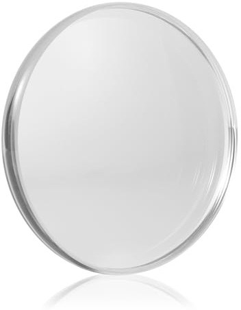Optisches Glas Kreisel Basis, Doppelt konkav Kristall Spiegel, Durchmesser 100 mm, Dicke 14 mm, glatt, reibungsarm, Erweiterte Rotationszeit(S, Transparent)