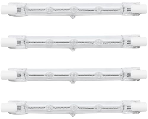 Surf turtle R7S Bulbs,4 Pack Halogen Bulbs R7S T3 118mm, 150 Watt 120V J Type Halogen Double End Bulbs for Work,Security,Landscape Lights,Dimmable,Warm White
