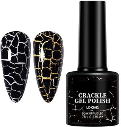 Crackle Gel Nail Polish, UV Gel Polish, Long Lasting Nail Polis-h, Cool N-ail Poli-sh, Cracked -il Varnish, High Pigment Ge-l Poli-sh, Women Accessories For Holiday, Prom