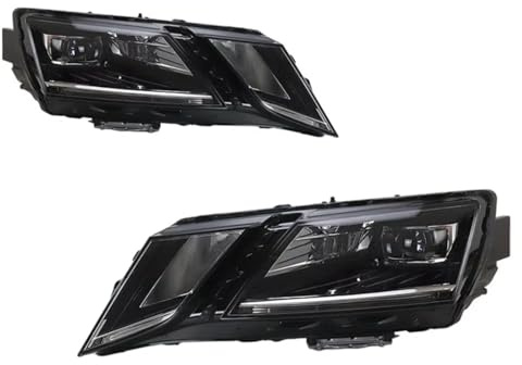 RCUIHGFB Faro Principale Compatibile con per Octavia 2018 2019 2020 2021 Stile Kit di Accessori Fari Anteriori Completamente Automatici, Lenti Proiettore Auto