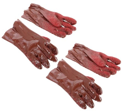 LOORGVEL 2 Pairs Reusable PVC Drain Cleaning Gloves Heavy Duty Plumber Utility Gloves for Men and Women Non-slip Work Protection Suitable for Snake and Cleaning Tasks