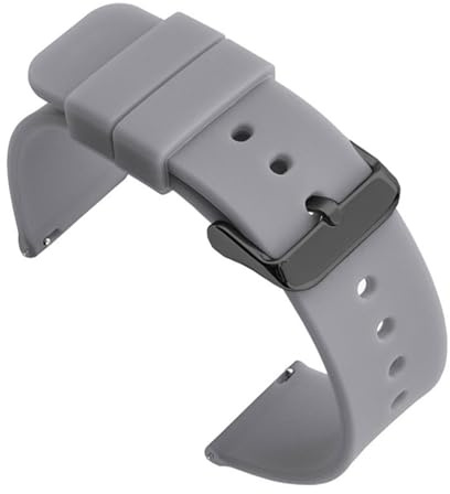 1 st 20 mm klockarmband universalarmband länkarmband handledslampa mjuk for smartklocka(Gray-BK)