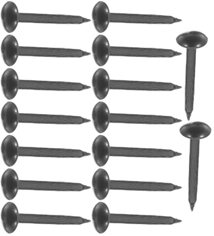 MAGICLULU 200 Runde Polsternägel aus Eisen Schwarze Vintage Möbelnägel für Sofa und Wand Biegefest und Längere Länge für Sicheren Halt