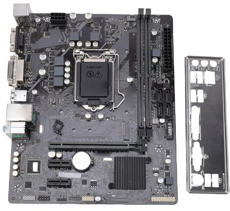 GOWENIC H410M D2VX SI Computer Motherboard, LGA 1200 DDR4 DIMM M ATX Desktop Scheda madre con uscita DVI e VGA, Serial ATA III, USB 3.2, USB 2.0, PCIE x16 Slot