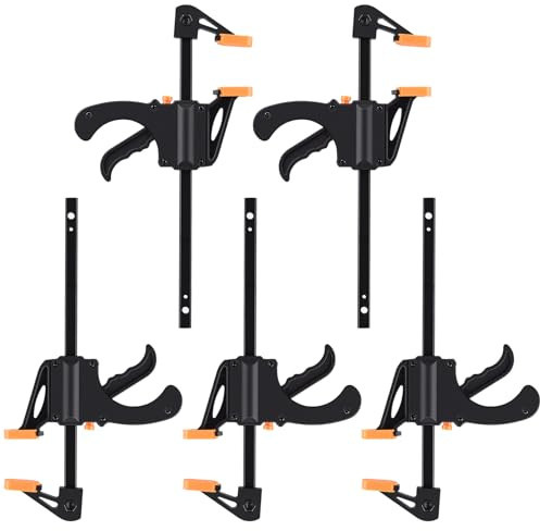 Pince Serre Joint Menuisier, 5 Pcs, Serres-Joints en F, 10cm | F Clamps, Pince Serre Joint Rapide à Bois, Outillage Menuiserie, DIY, Travaux Manuels