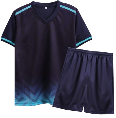 Set di maglia da calcio per bambini, abbigliamento sportivo ad asciugatura rapida, tuta da calcio con maglietta e pantaloncini