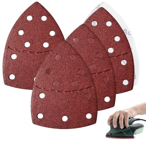 KinetiCore 20PCS Mouse Detail Sandpaper Sheets – Coarse to Medium Grit P80/100/120/150, Hook & Loop Aluminium Oxide, 152x105mm (6″x4.1″) for Surface Prep, Sanding, Model Making & Electronics