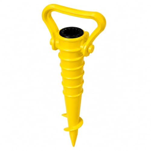 OTHERWISETRIVIAL Picchetto per Ombrellone con Trivella per Spiaggia 39cm, Diametro 32mm Supporto Anti-Vento per Sabbia e Terra, Disponibile in Varie colorazioni (799 Giallo)