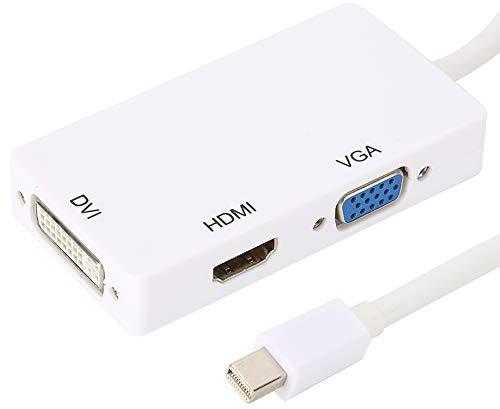 ZAICOLER omvandlare USB MiniDP Till DVI VGA-kabeladapter för Bildskärmar och Projektorer, 3-i-1-funktionalitet, Lätt ABS-design