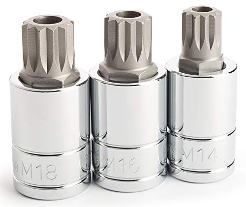 Titan Tools 16083 - Juego de llaves de vaso (3 piezas, resistente a manipulaciones, XZN, 3 piezas)