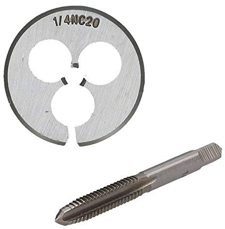 1/4x20 UNC Gewindebohreren mit Kegel und 38mm Gespalten Matrize Wolfram Stahl