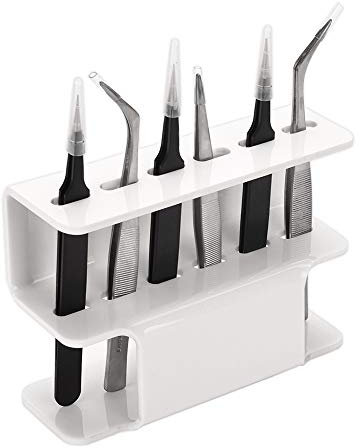 Benkeg Porte-Brucelles - Pince À Épiler Extension de Cils Pince À Épiler Stand Acrylique Pince À Épiler Étagère Support de Stockage Rack pour Pince À Épiler Accessoires