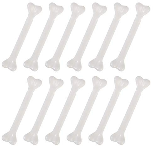 EXCEART 36 Stück Halloween Knochen Weiße Plastikknochen Simulative Menschliche Skelett Modell Hundeknochen für Halloween Partyzubehör