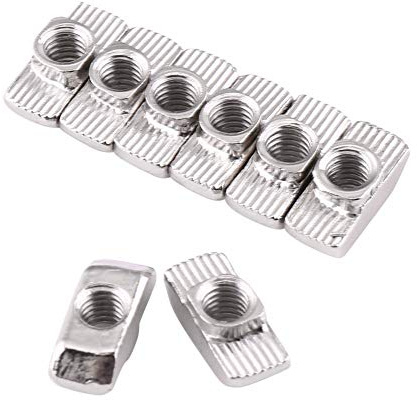 50 Teilige T-Muttern Schiebemuttern T-Nut Hammerkopfmutter für Aluminium-Extrusionsprofile nach Europäischem Standard (EU30-M4*15.5 * 8)