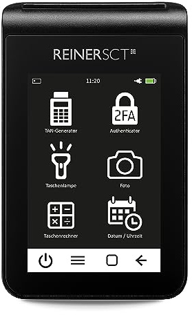REINER SCT tanJack deluxe I Premium TAN-Generator & Authenticator I TOTP-Generator für Zwei-Faktor-Authentifizierung & TAN Gerät für Online-Banking mit chipTAN QR & Sm@rt-TAN photo